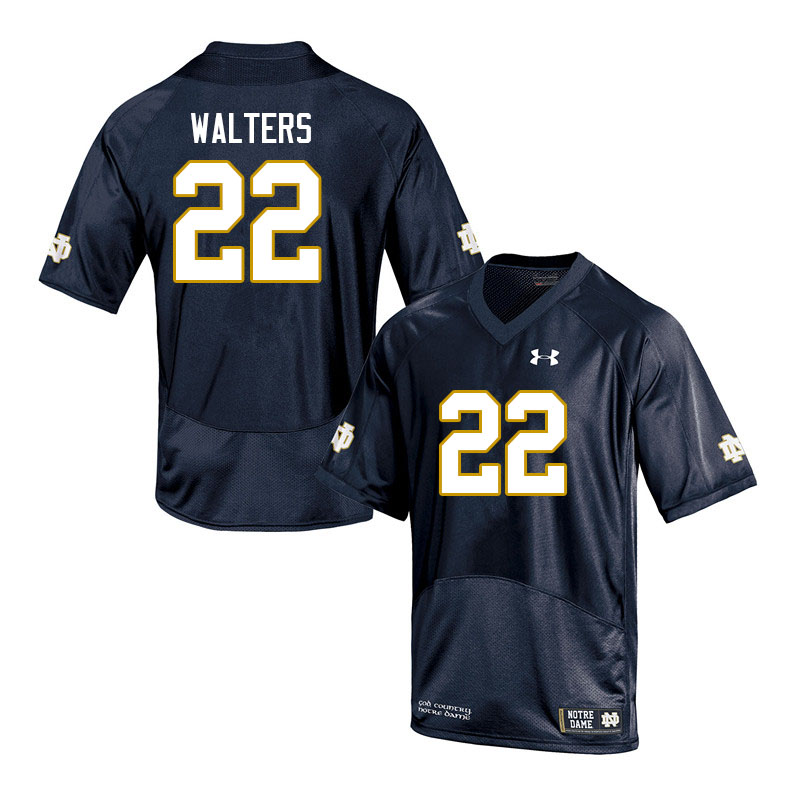 Men #22 Justin Walters Notre Dame Fighting Irish College Football Jerseys Sale-Navy - Click Image to Close